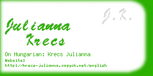 julianna krecs business card